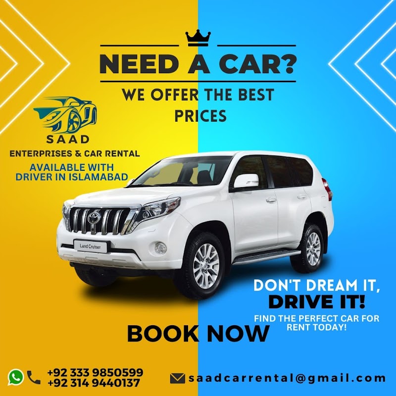Saad Car Rental With Driver in Islamabad, Islamabad Capital Territory