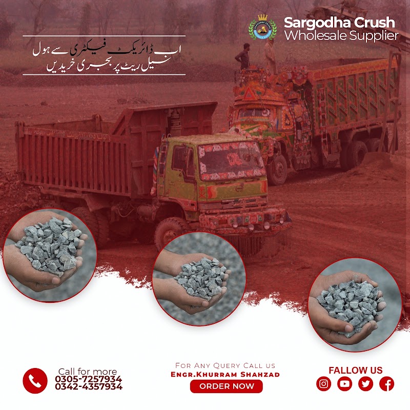 Sargodha Crush Wholesale Supplier And Building Material in Lahore, Punjab