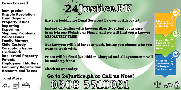 24Justice Online Lawyers in Pakistan in Lahore, Punjab