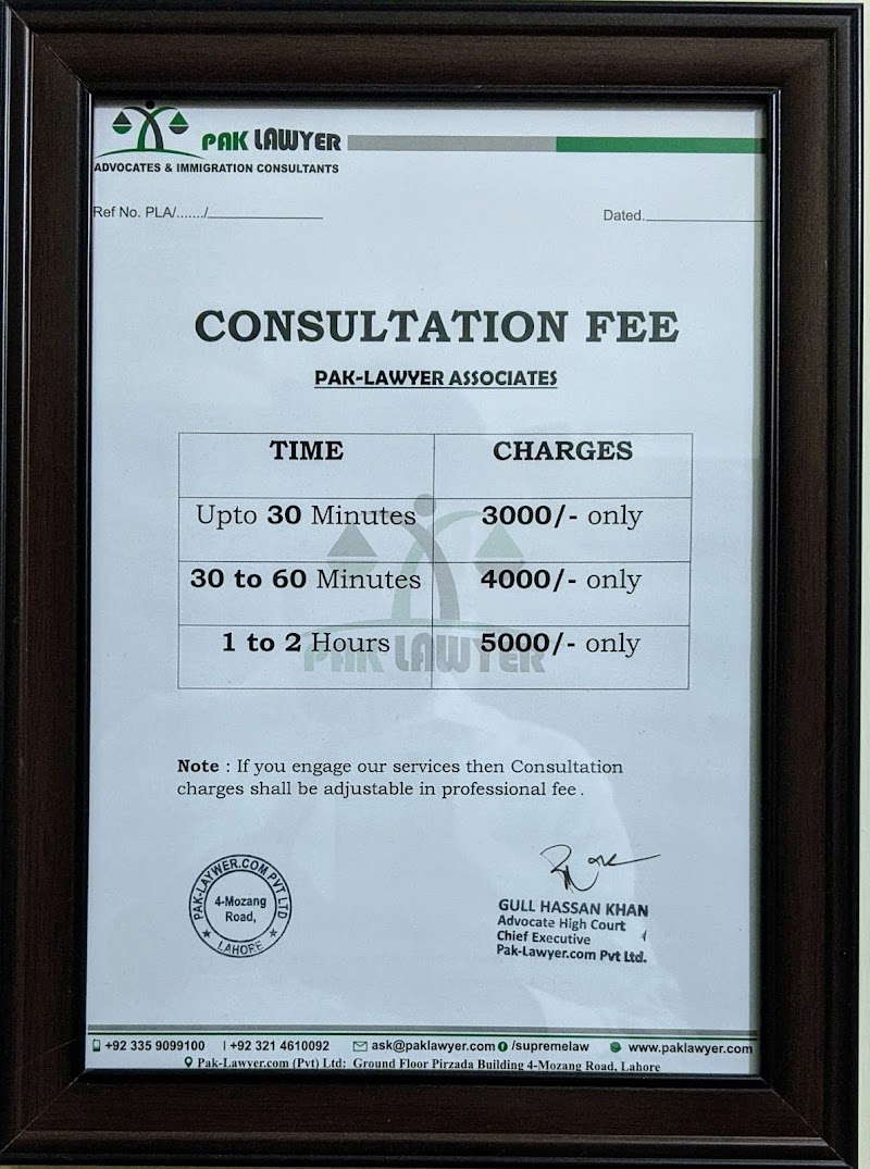 Pak-Lawyer Associates in Lahore, Punjab