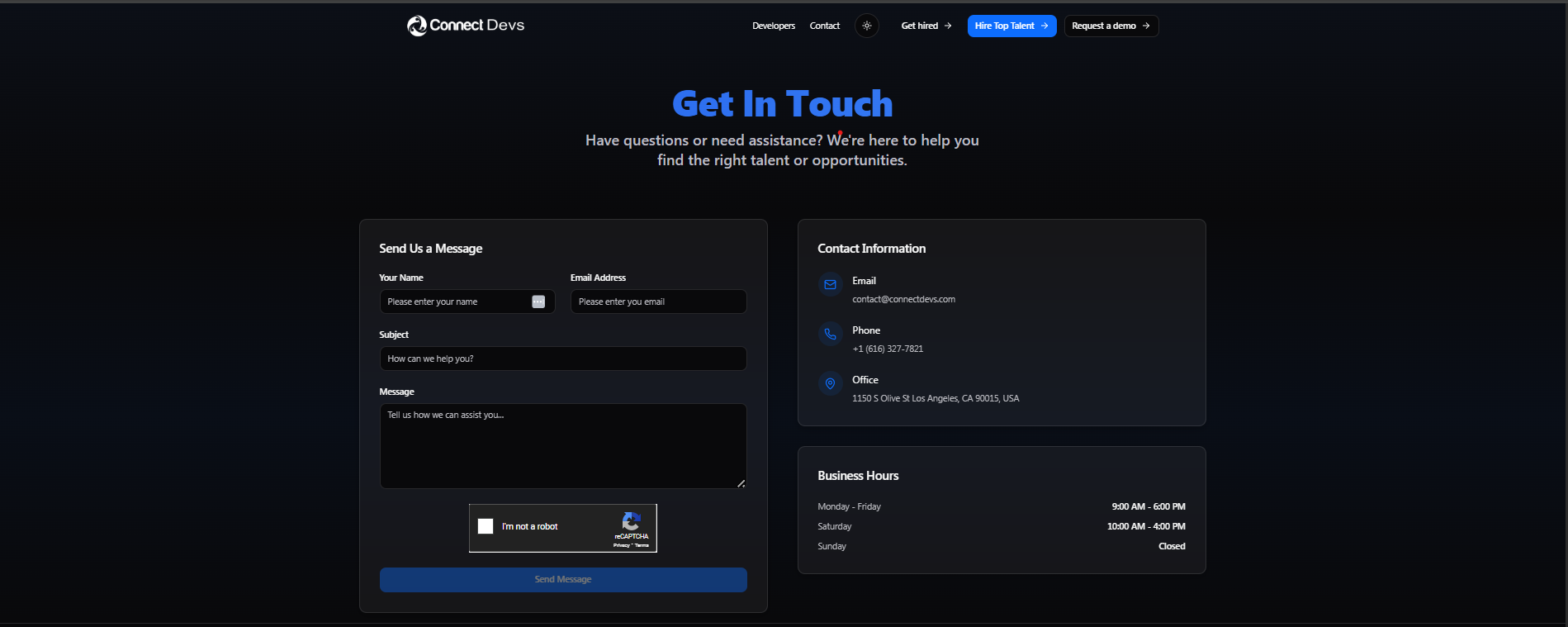 Instant access to AI-driven matching and personalized support through our contact portal.