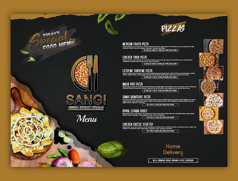 SANGI Pizza and steak world in Okara, Punjab