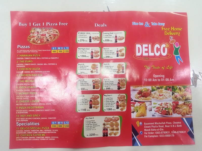 Delco Pizza - ڈیلکو پیزا in Mandi Bahauddin, Punjab