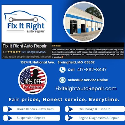 Fix It Right Auto Repair Auto Repair in Springfield, MO