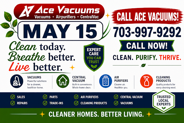 Ace Vacuums Vacuum Cleaner Repair Shop in Leesburg, VA