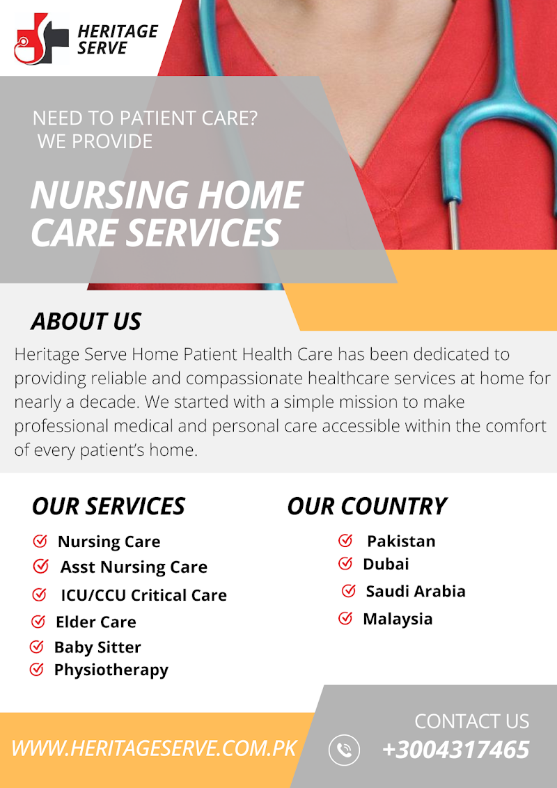 Heritage Serve Home Patient Health Care Services in Lahore, Punjab