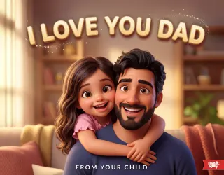 Magic Story personalized book "I Love You Dad" illustration