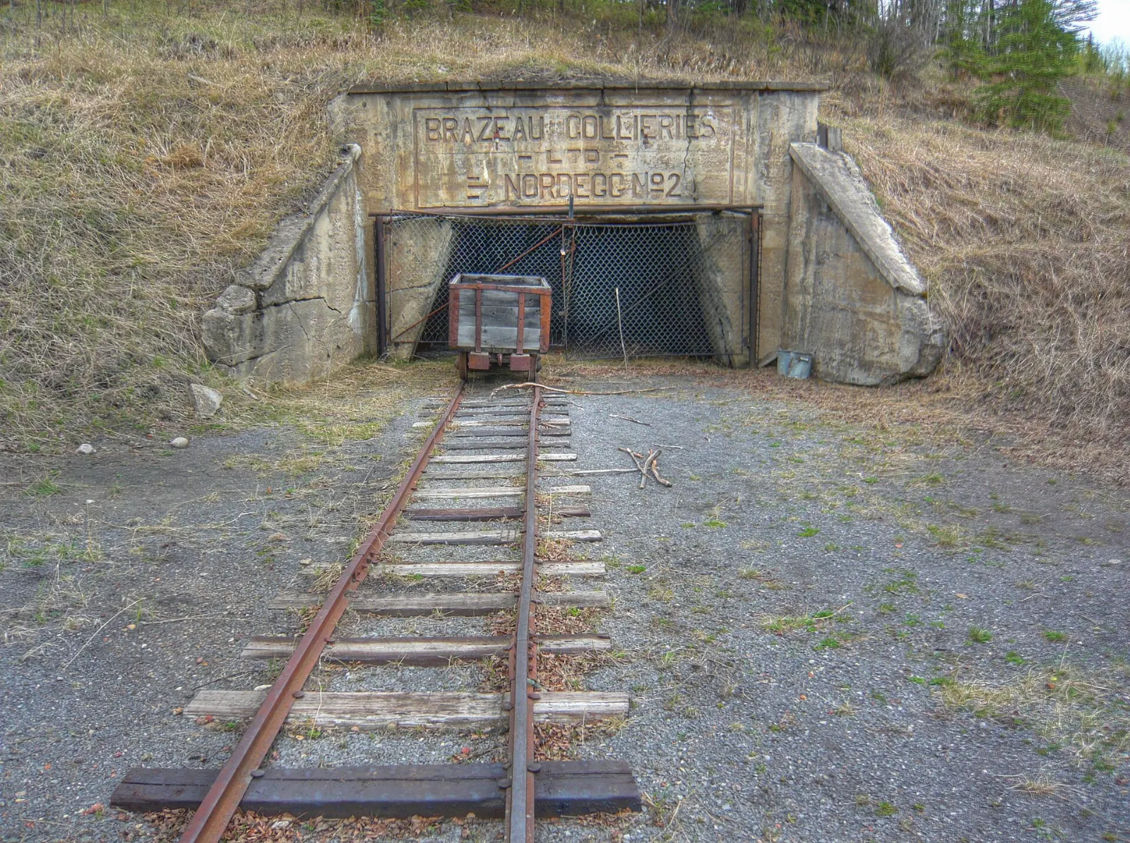 Historic coal briquette plant at Nordegg, Abraham Lake, Alberta