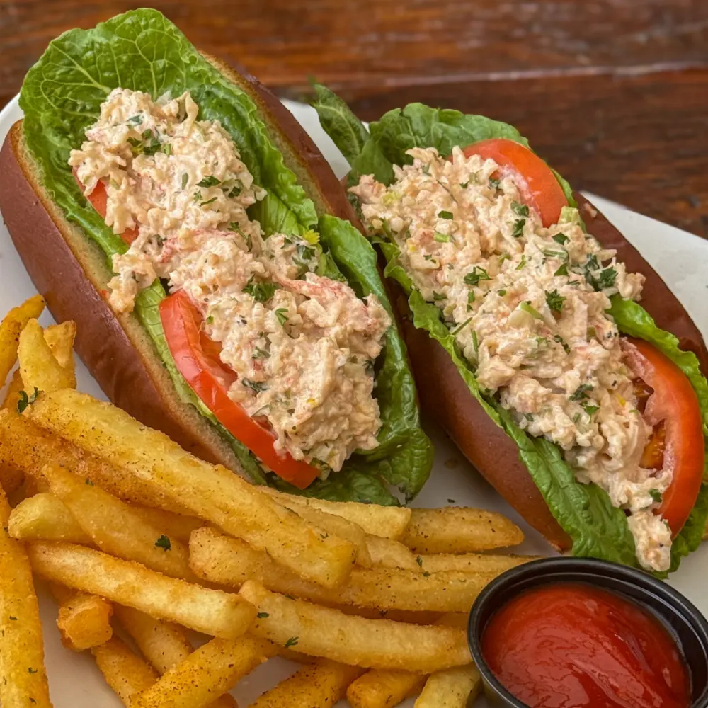 Lobster roll in Acadia National Park, Maine