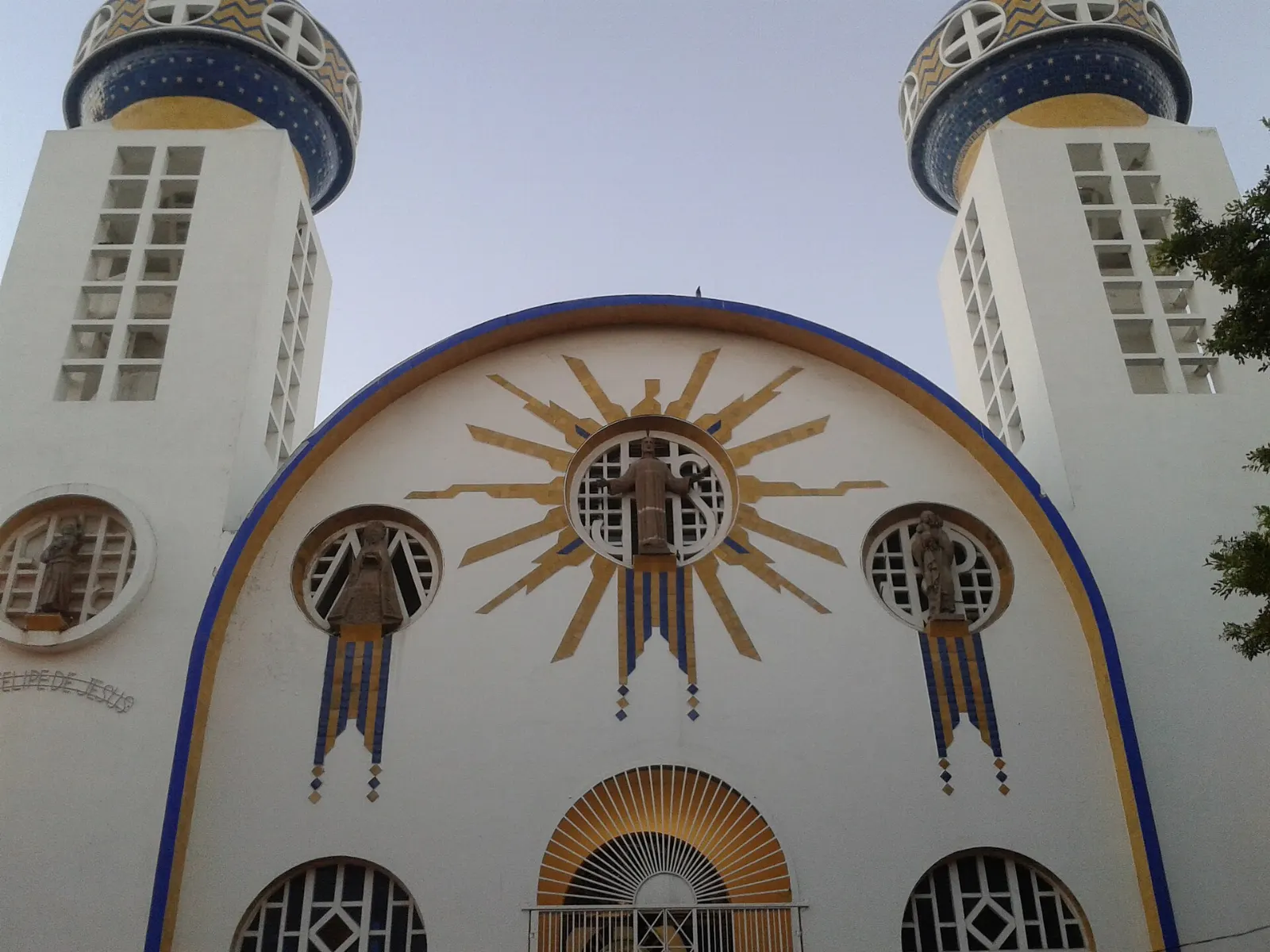The cathedral beside the Zócalo square in Acapulco, Guerrero