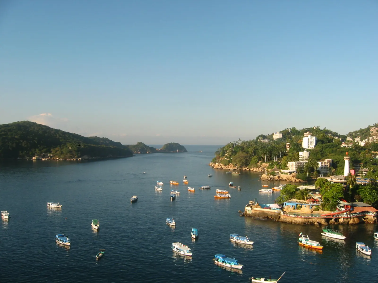 Isla de la Roqueta seen from the water near Acapulco bay, Guerrero