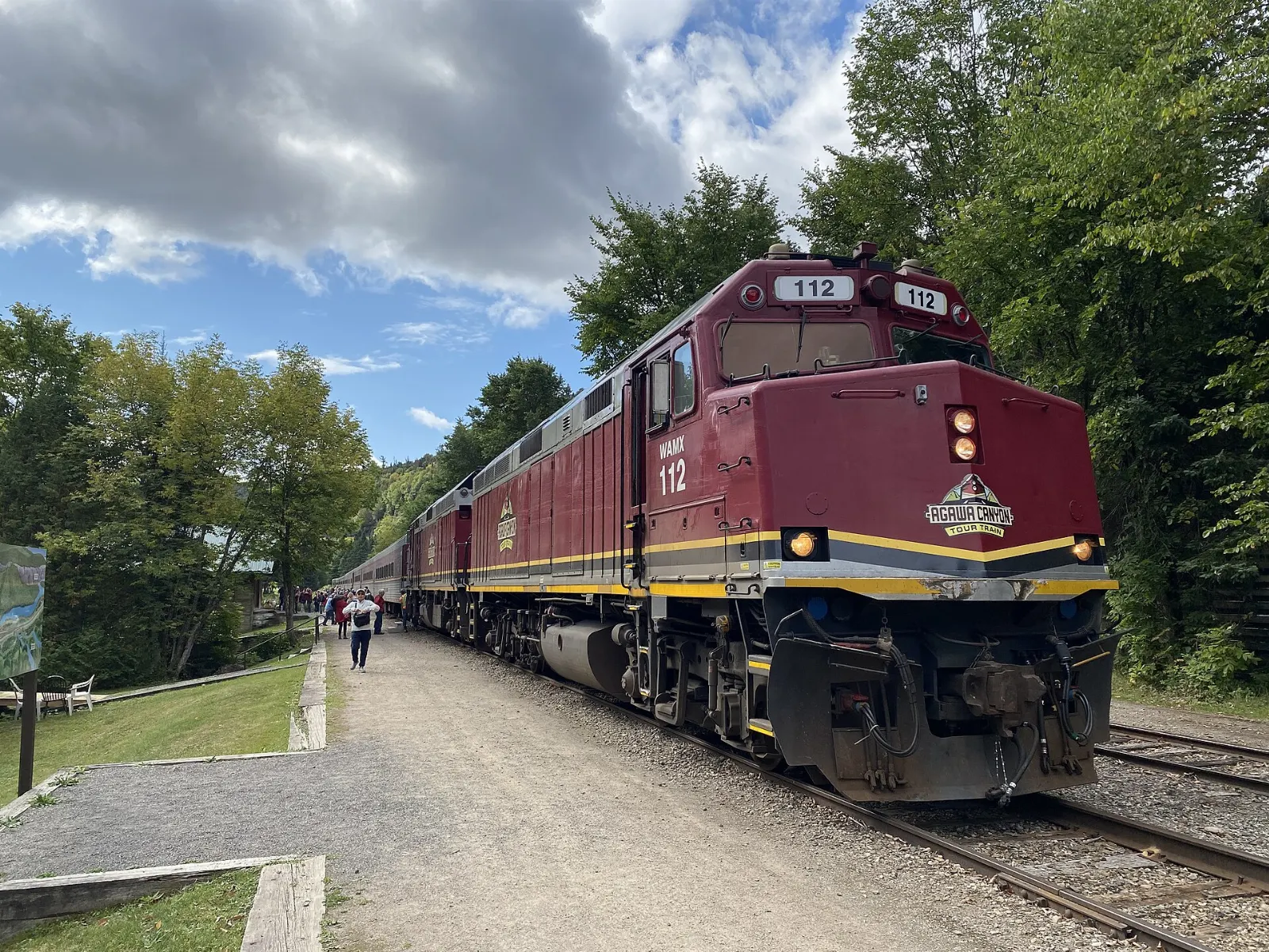 The Agawa Canyon Tour Train on the Algoma Central Railway line, Ontario