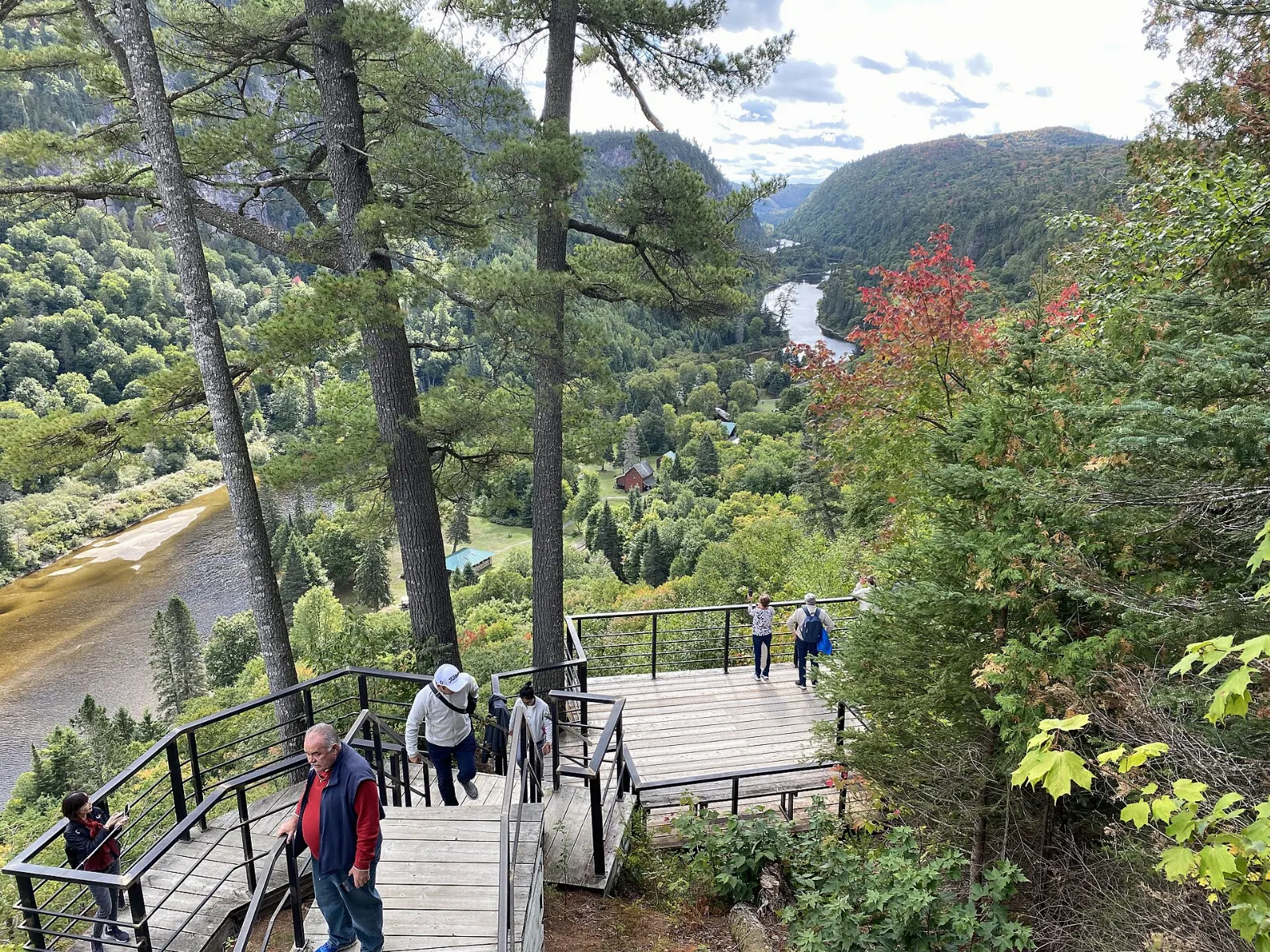 View from the Lookout over Agawa Canyon and the railway below, Ontario