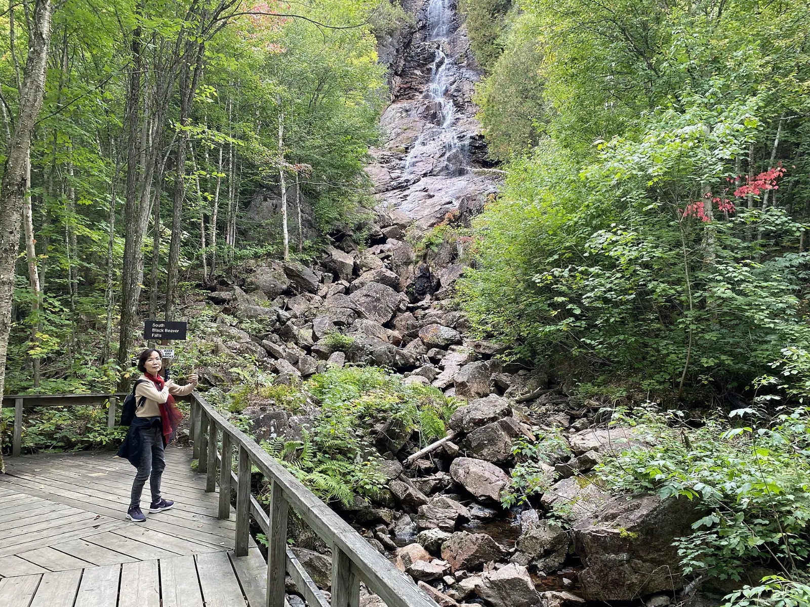 Black Beaver Falls on the rim of Agawa Canyon, Ontario