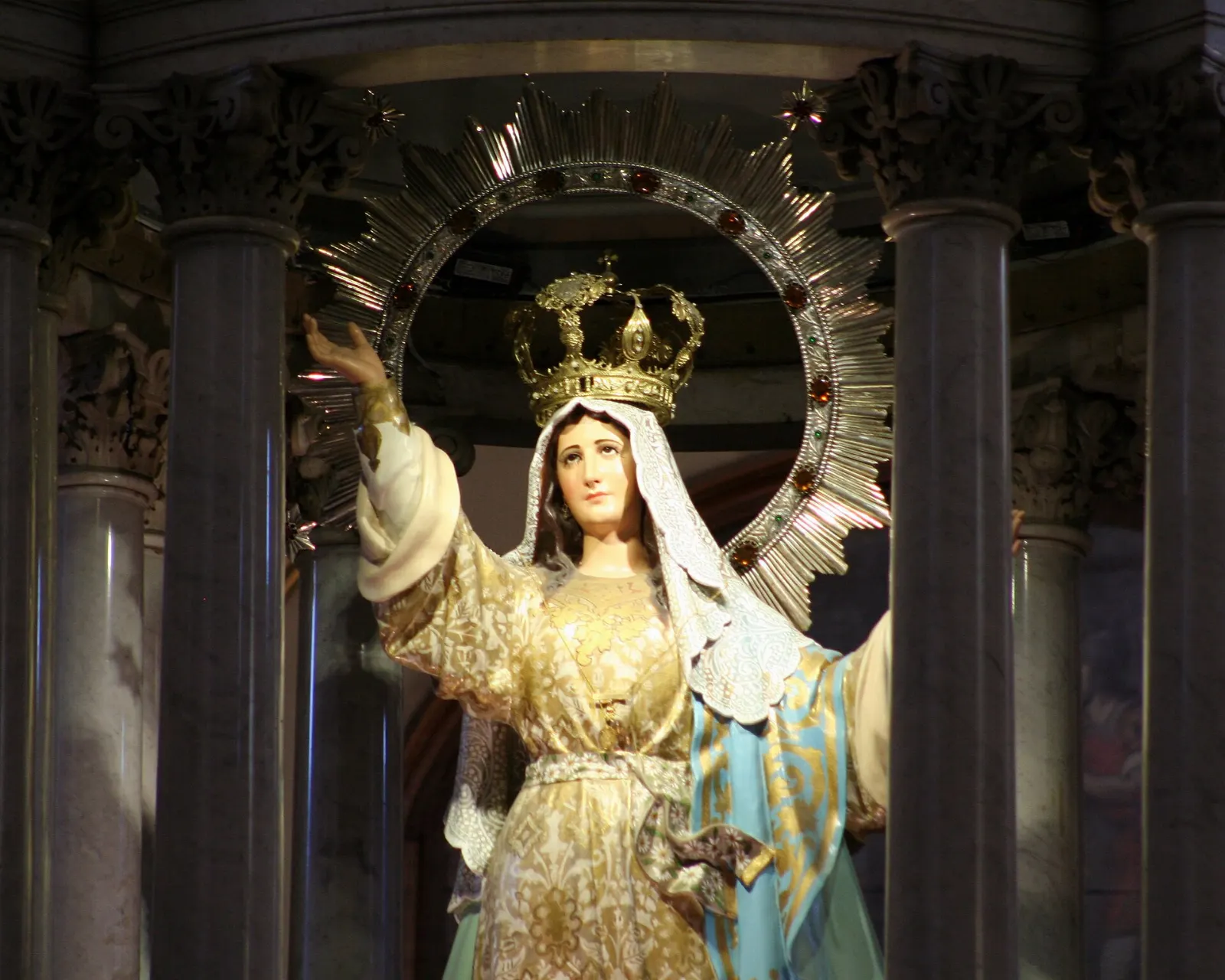 Baroque facade of the cathedral on Plaza de la Patria in Aguascalientes