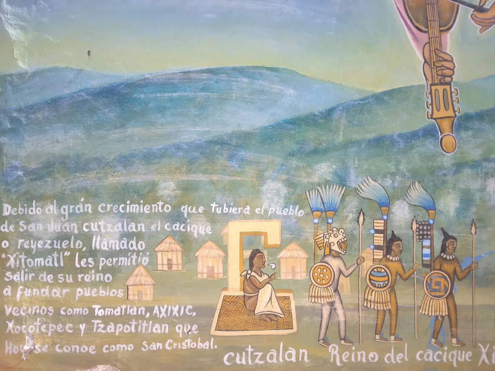 Painted mural on a wall in Ajijic, Jalisco