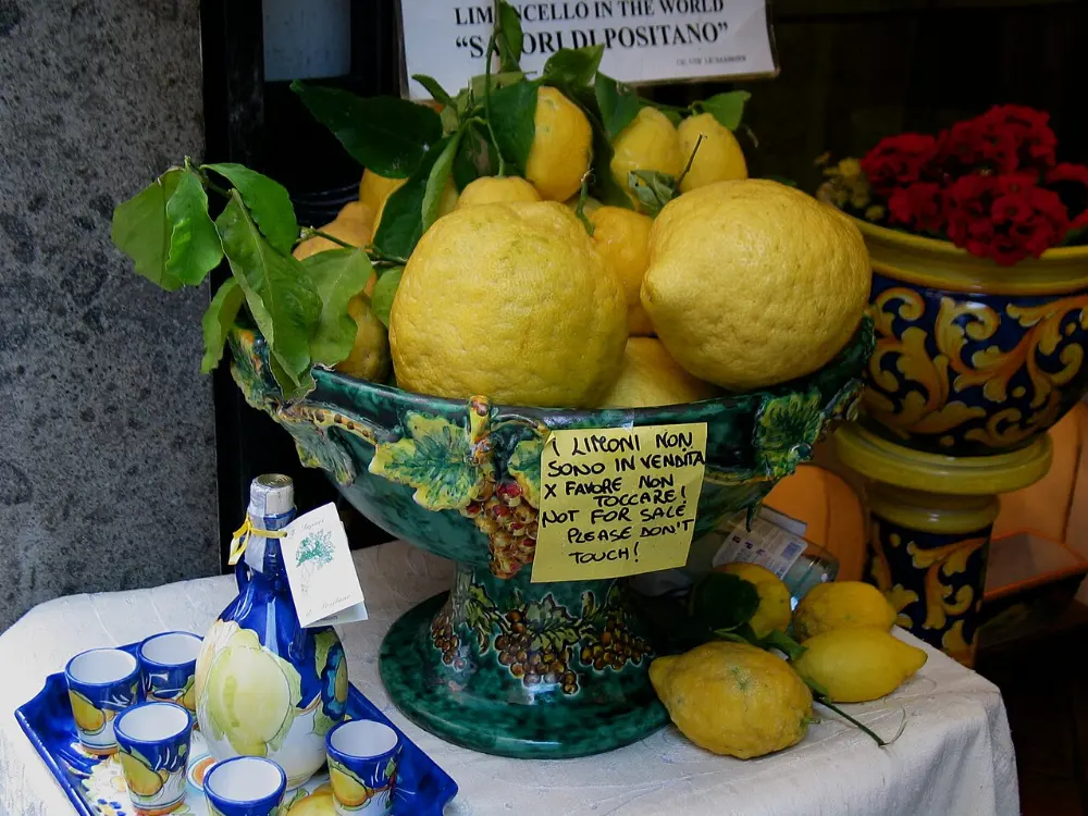 Limoncello in Amalfi Coast, Italy