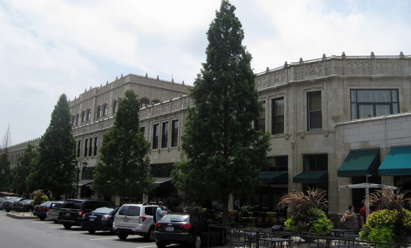 Ornate terra cotta building facade in downtown Asheville, North Carolina