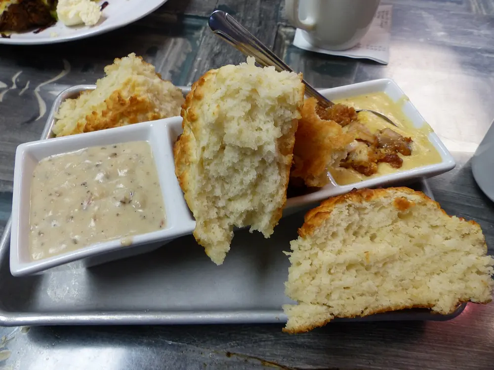 Biscuits and gravy in Asheville, North Carolina