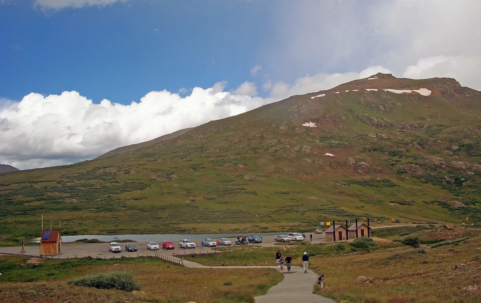 Alpine tundra and peaks along the road near the summit of Independence Pass, Aspen, Colorado