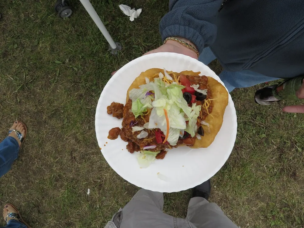 Indian taco in Badlands National Park, South Dakota