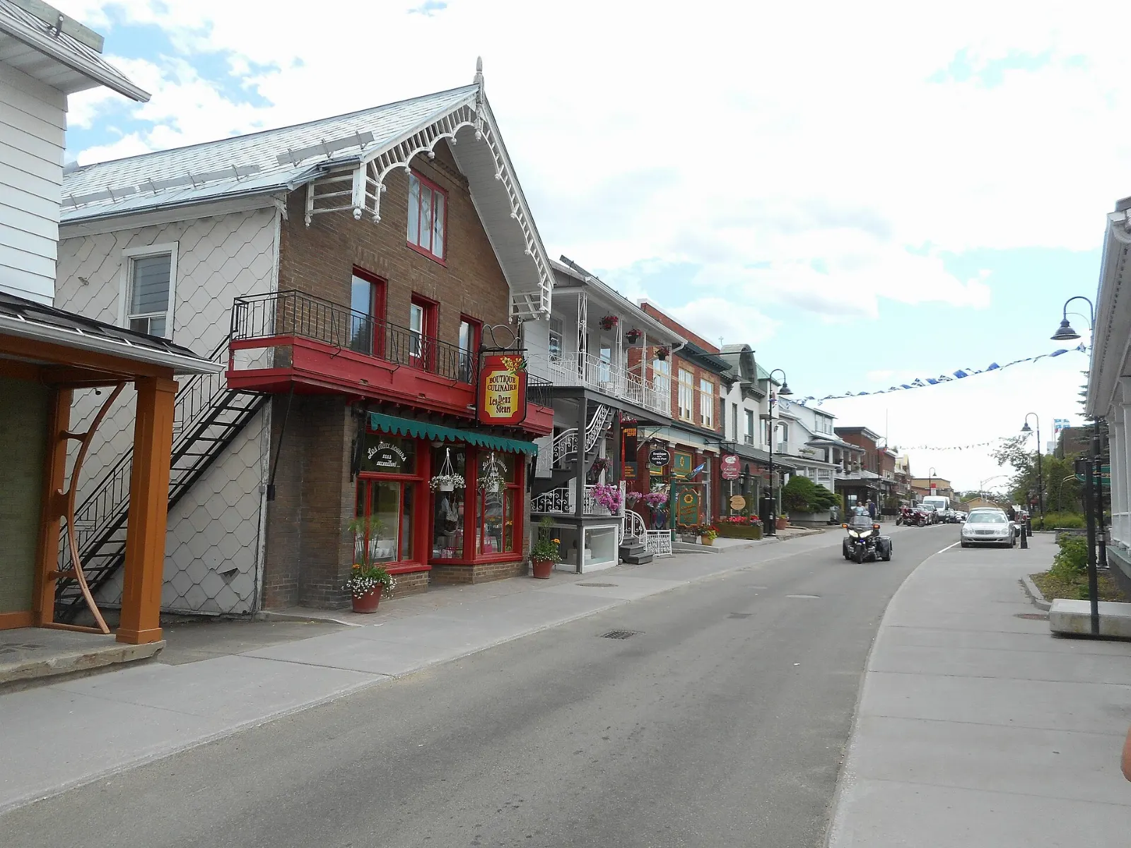Main street and church of Baie-Saint-Paul, Quebec