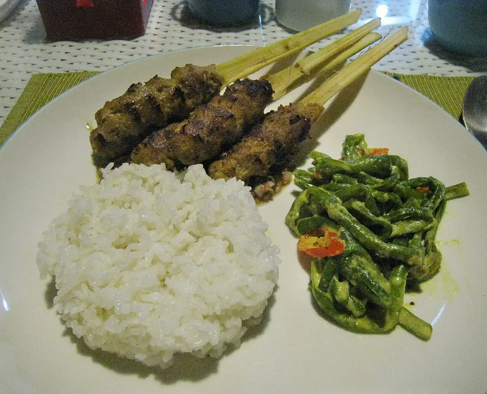 Sate lilit in Bali, Indonesia