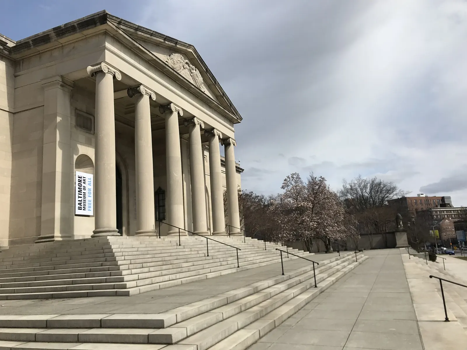Neoclassical portico of the Baltimore Museum of Art designed by John Russell Pope, Maryland