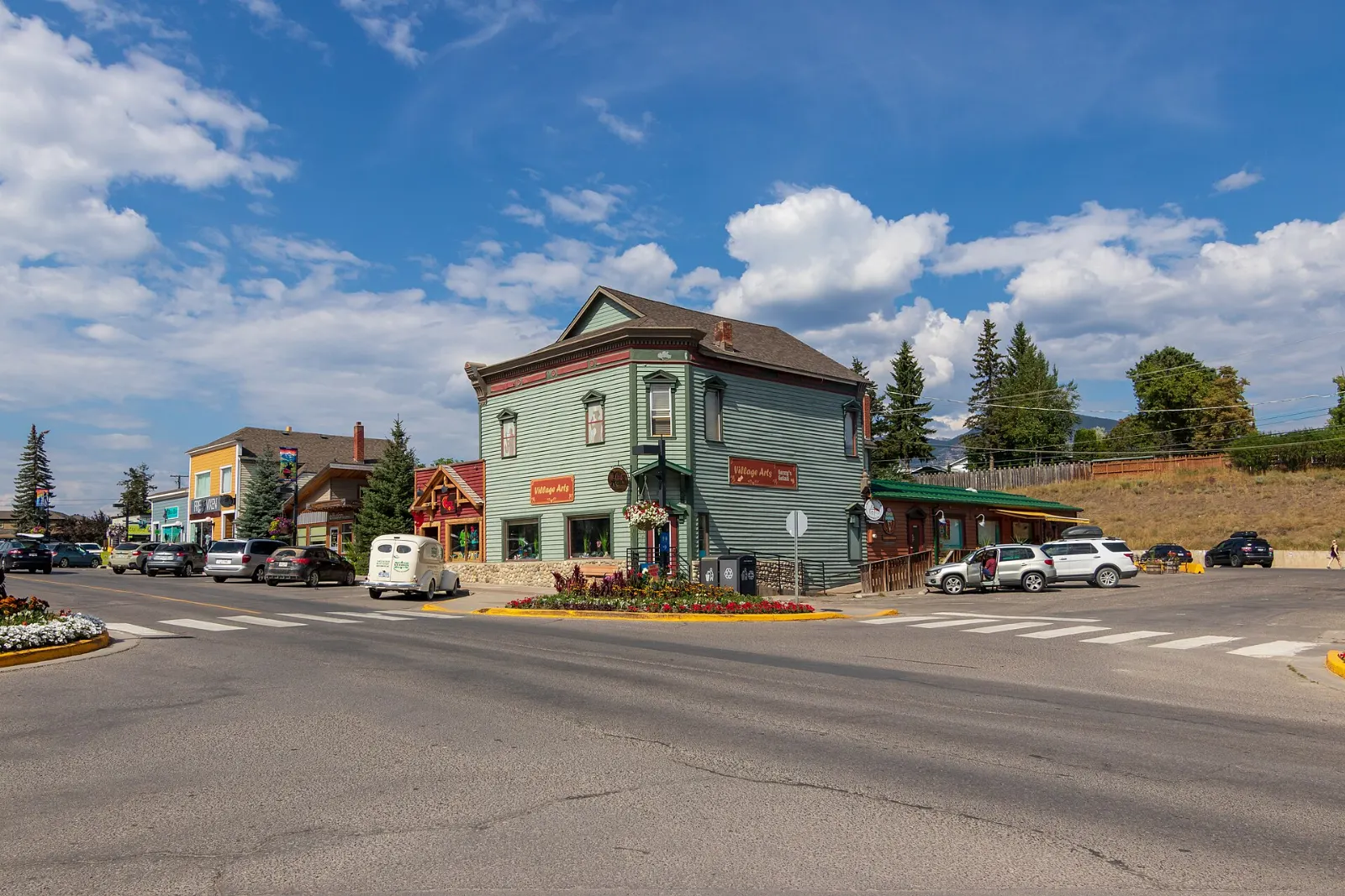 Historic buildings along the main street of Wells British Columbia, Barkerville, British Columbia