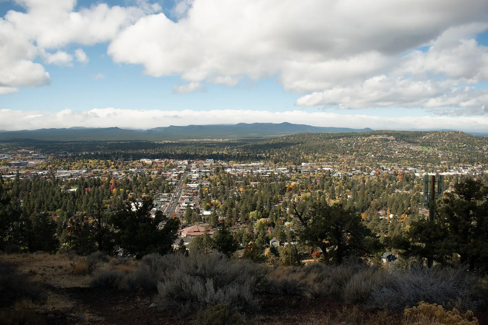 Pilot Butte, a cinder cone rising above the east side of Bend, Oregon
