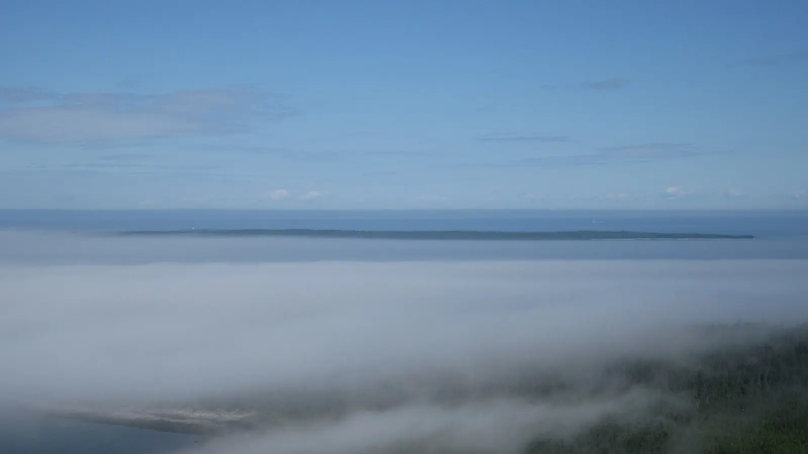 Île du Bic seen across the water from the park, Bic National Park, Quebec
