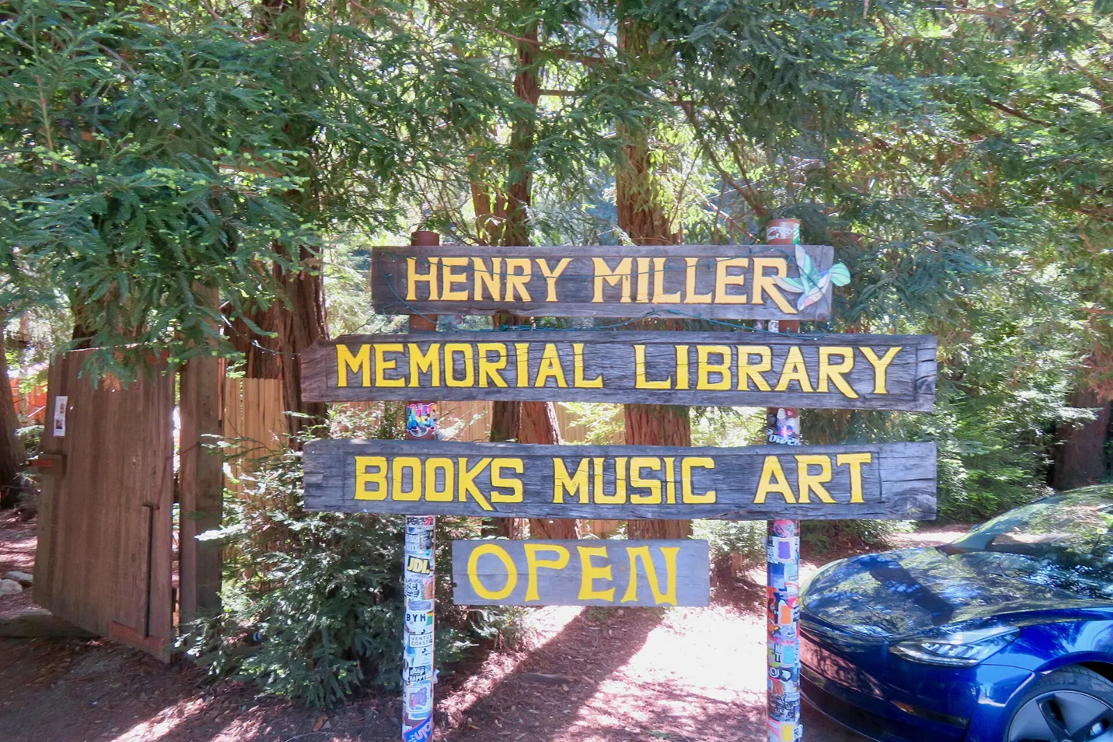 Henry Miller Memorial Library and the village area, Big Sur, California, United States