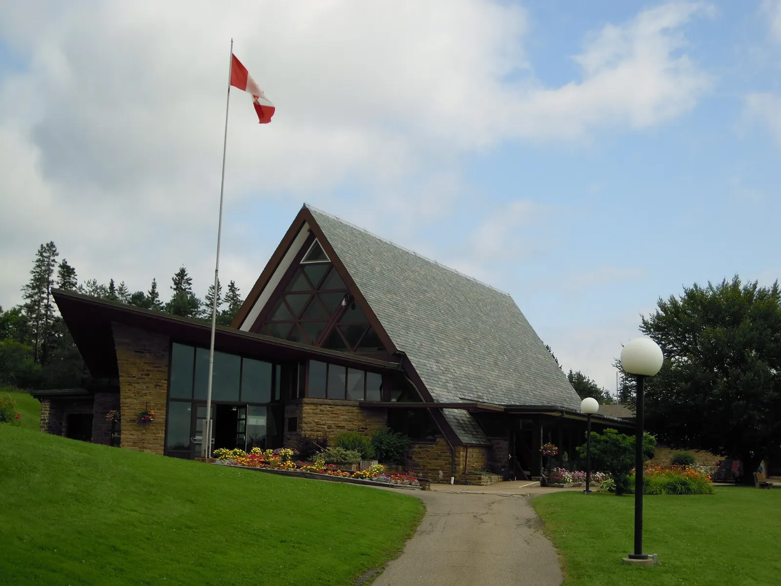 The museum building at the Alexander Graham Bell National Historic Site in Baddeck, Cabot Trail, Nova Scotia