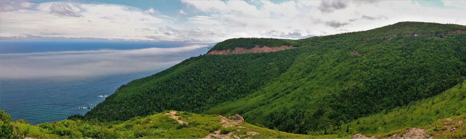 Coastal view from Cape Smokey along the eastern section of the Cabot Trail, Nova Scotia