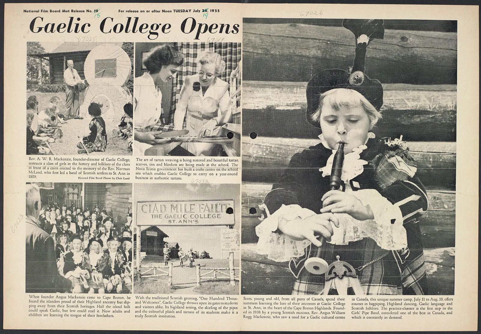 Buildings at the Gaelic College in St. Anns on Cape Breton Island, Cabot Trail, Nova Scotia