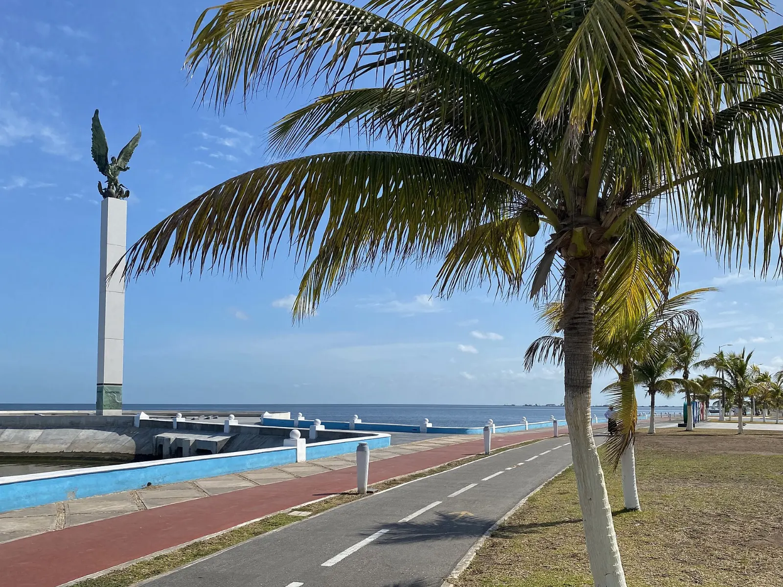 Seafront promenade of Campeche at sunset, Campeche City, Campeche
