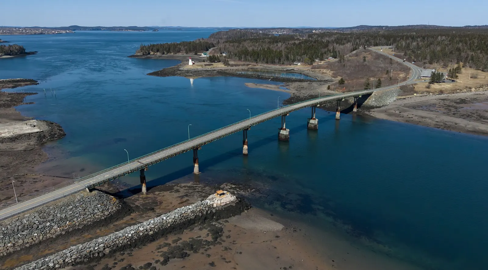 The bridge between Lubec in Maine and Campobello Island, New Brunswick