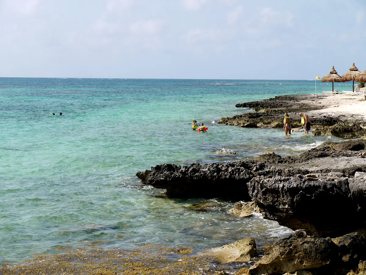 Calm water near Punta Nizuc at the southern end of the Hotel Zone, Cancún, Quintana Roo