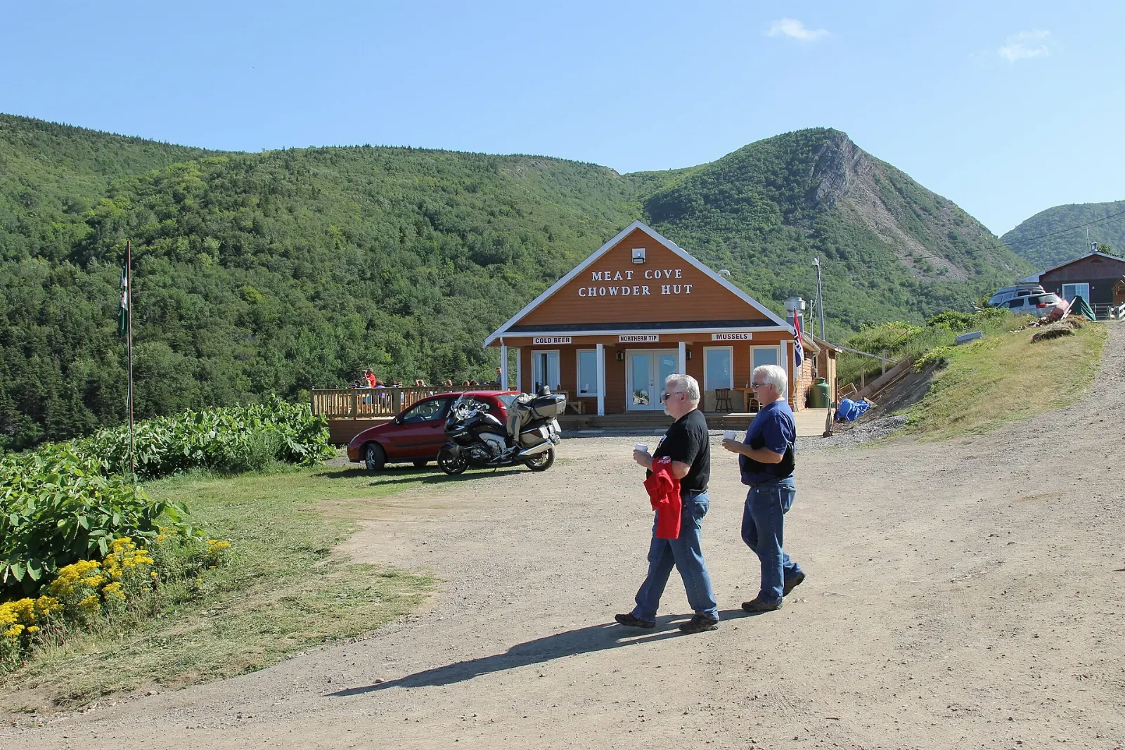 Cliffs and ocean at Meat Cove at the top of Cape Breton Island, Nova Scotia