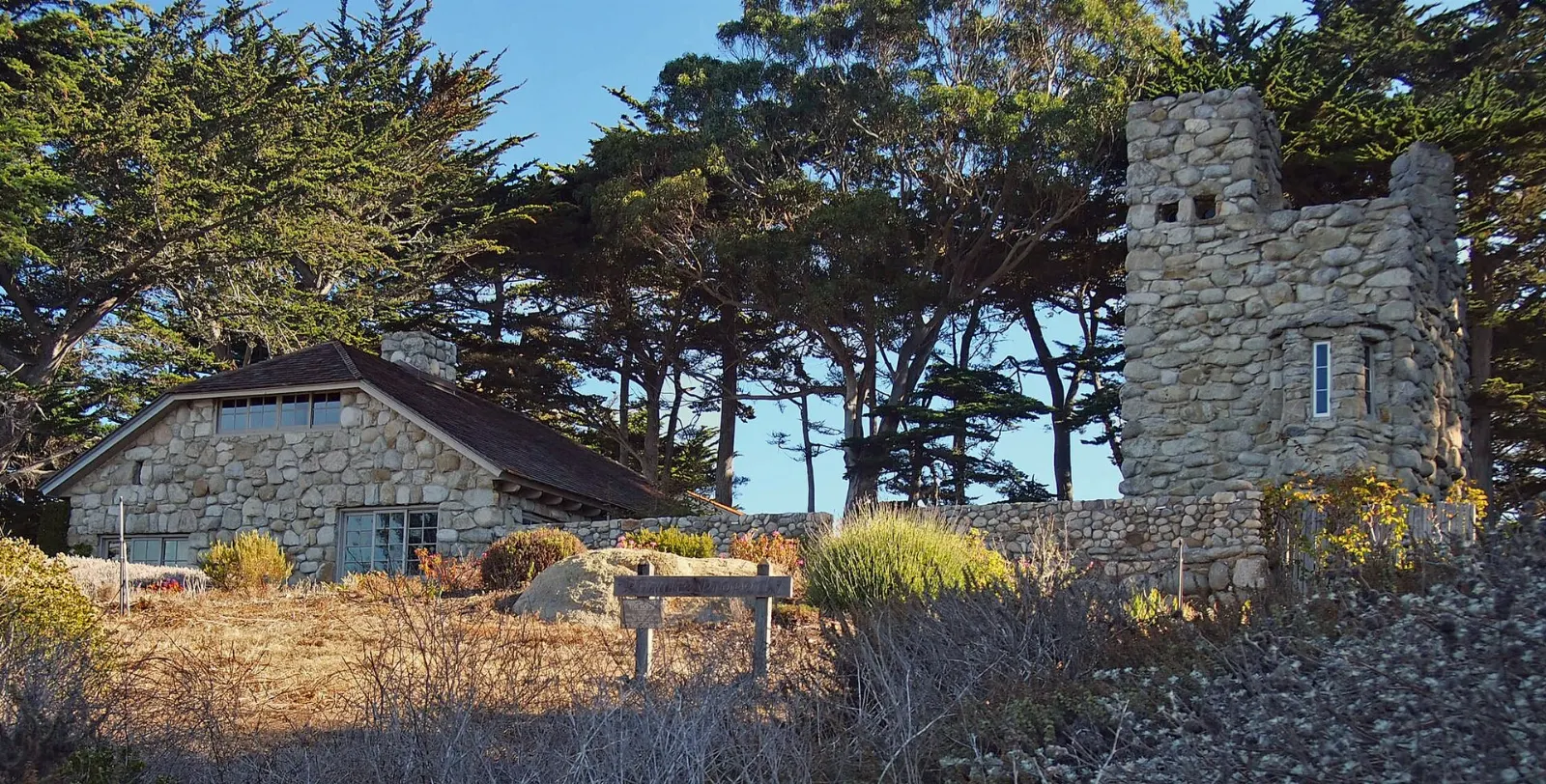 Granite Tor House and Hawk Tower built by poet Robinson Jeffers, Carmel-by-the-Sea, California