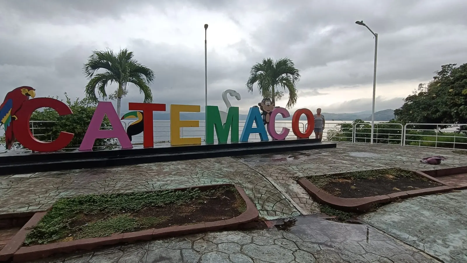 The waterfront promenade beside Lake Catemaco, Veracruz