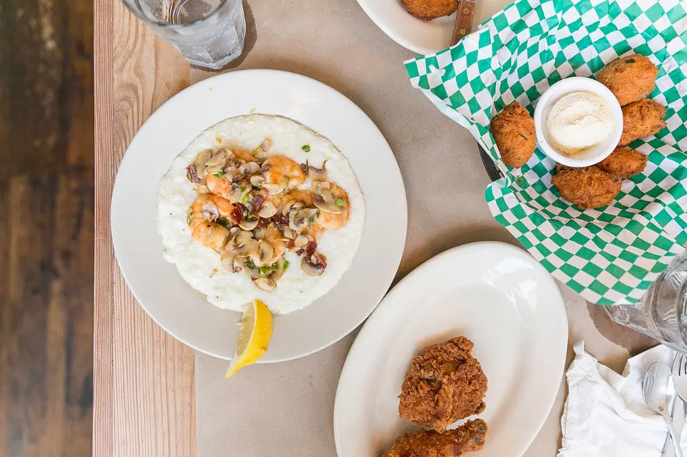 Shrimp and grits in Charleston, South Carolina
