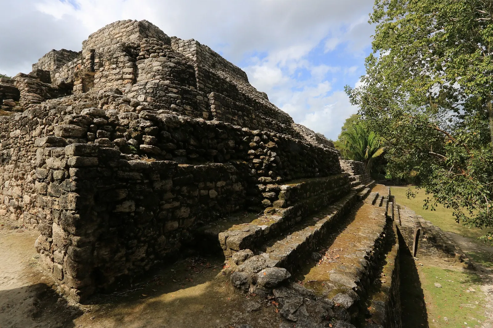 Temple at the Chacchoben archaeological site, Chetumal, Quintana Roo