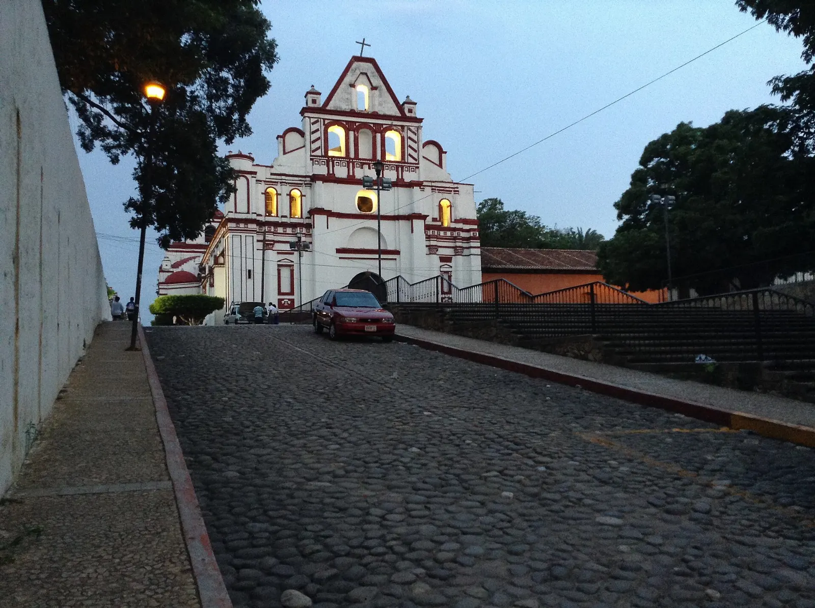 Façade of the Santo Domingo church in Chiapa de Corzo, Chiapas