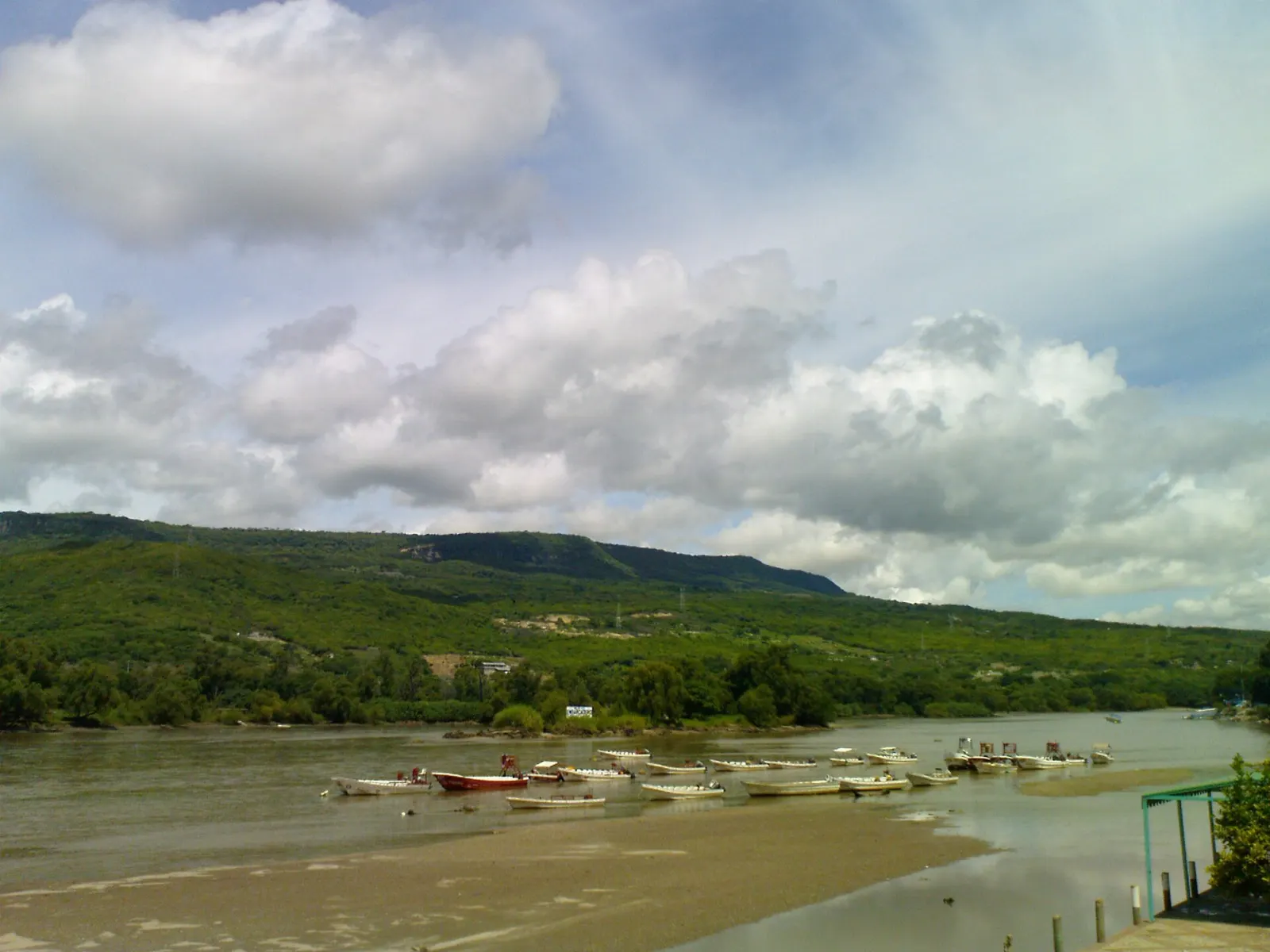 Tour boats docked on the Grijalva River at Chiapa de Corzo, Chiapas