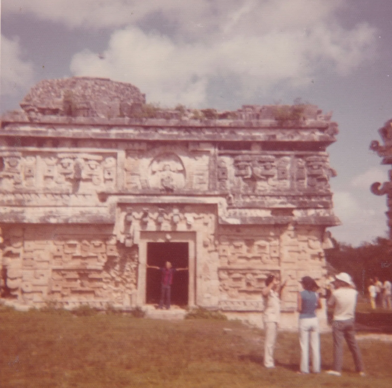 The Nunnery complex at Chichén Itzá with its carved facade, Yucatán
