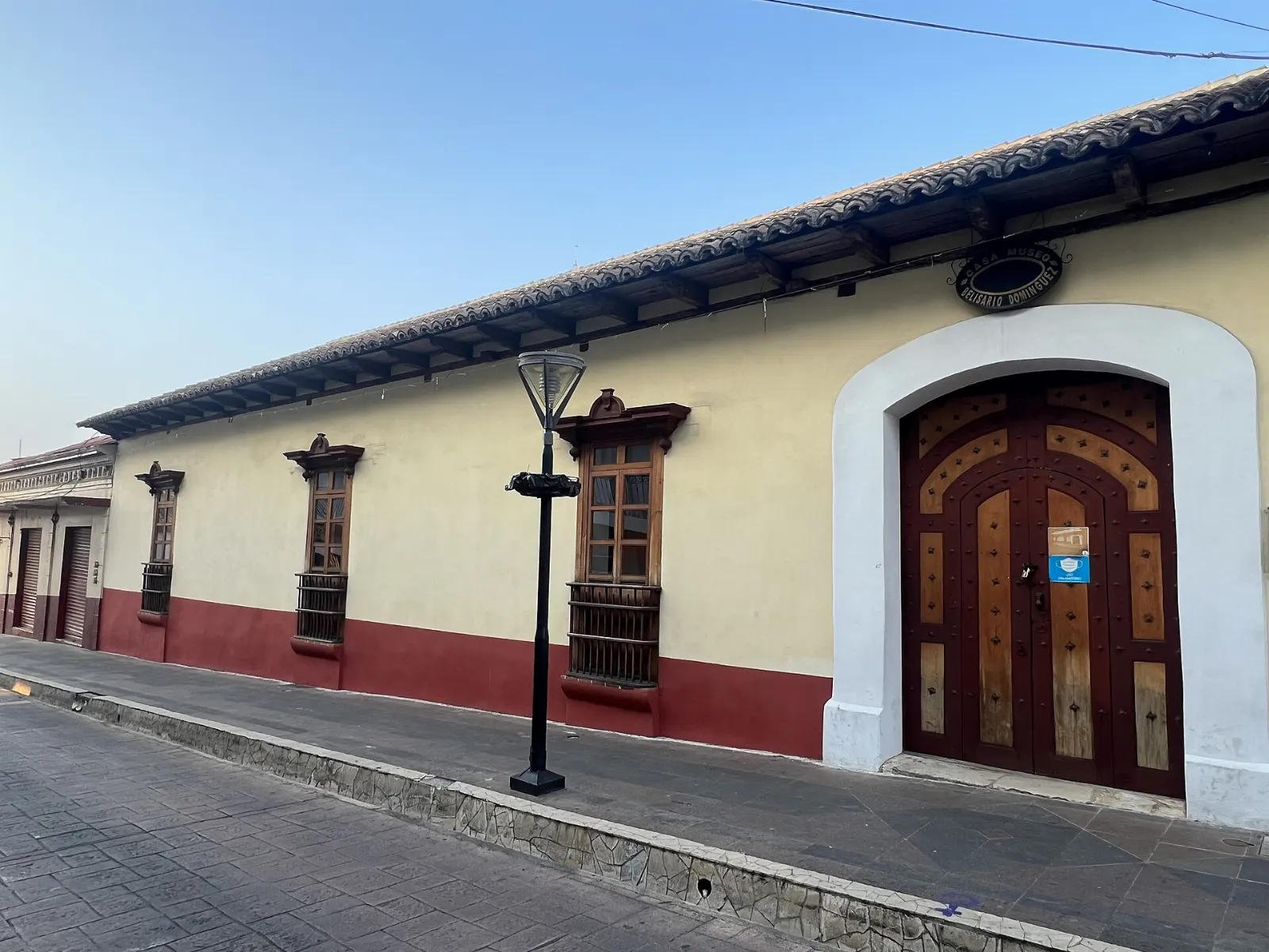 Entrance to the house museum of Dr. Belisario Domínguez in Comitán, Chiapas