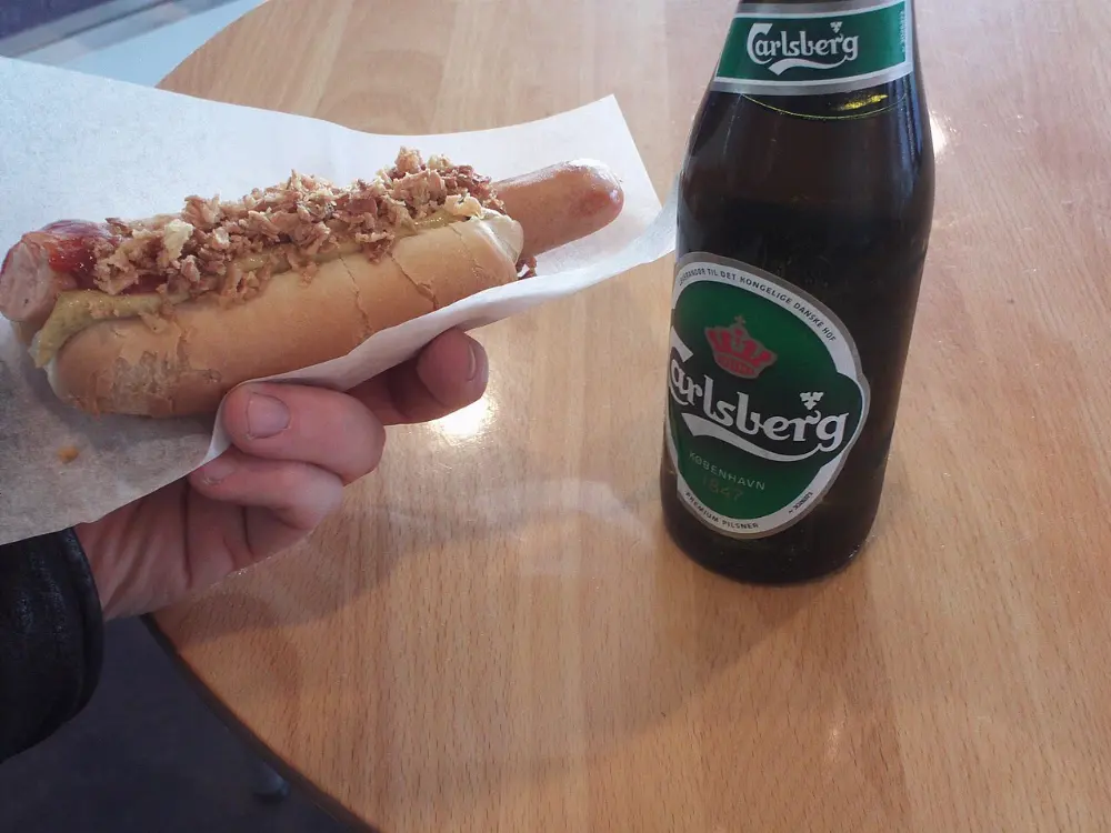 Hot dog in Copenhagen, Denmark