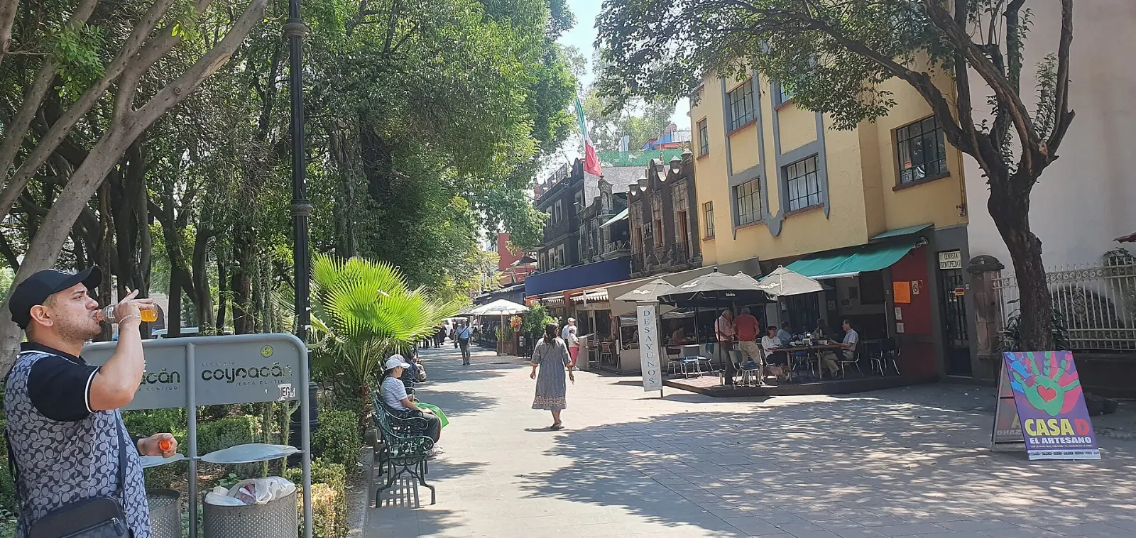 Coyoacan Mexico Frida Kahlo Museum and Plaza Hidalgo