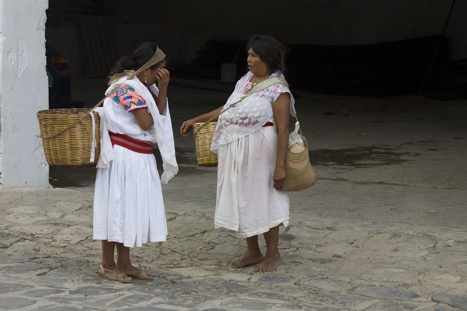 Vendors at the Sunday tianguis in Cuetzalan, Puebla